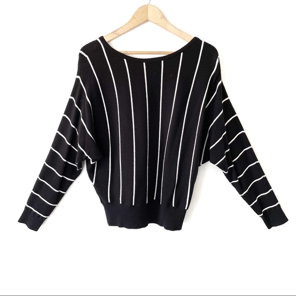 Black and White Express Striped Sweater - Picture 2 of 5